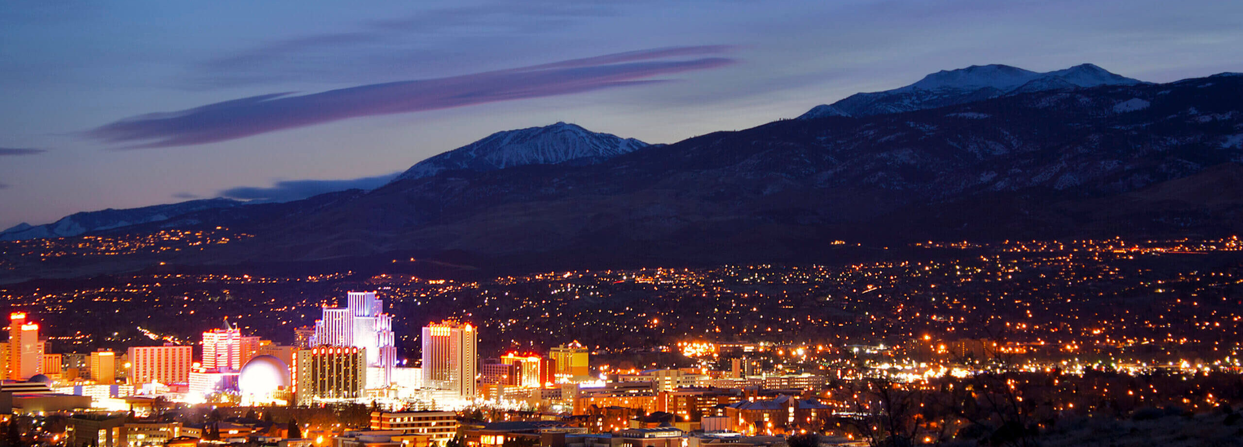 Reno skyline at night